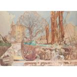 ‡Sir Frank Brangwyn RA, RWS, RBA (1867-1956) Hammersmith Hard Signed with initials and inscribed