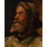 David Woodlock (1842-1929) Portrait of a fisherman Signed D Woodlock (upper left) Oil on canvas laid