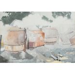 ‡Veronica Burleigh (1909-1999) Charcoal burners Pencil and watercolour 25.2 x 36.8cm Provenance: The