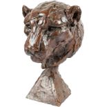 ‡Mark Coreth (b.1958) Snow Leopard Bust Signed and numbered M Coreth 7/9 (to base) Bronze 40 x 35.