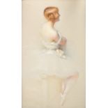 Gaston Bouy (French 1866-1943) Seated ballerina Signed G Bouy (lower left) Pastel 46.2 x 29.6cm