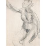 Roger Fry (1866-1934) Study of a female nude Pencil and charcoal 48 x 35.8cm Provenance: Michael