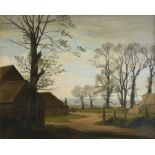 ‡Doris H. de Carteret (1897-1956) A Sussex farmyard Signed D H DE CARTERET (lower left) Oil on