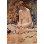 André Cluysenaar (Belgian 1872-1939) Kneeling female nude Signed André Cluysenaar (lower right)