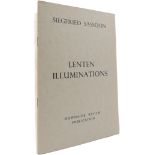 Siegfried Sassoon (1886-1967) Lenten Illuminations An unnumbered copy from the edition of 200,