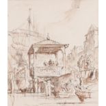 ‡Sir Frank Brangwyn RA, RWS, RBA (1867-1956) Cafe on the Zattere, Venice Inscribed The Cafe