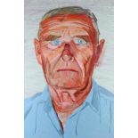 Don Bachardy (American b.1934) Portrait of Christopher Isherwood (1904-1986) Acrylic on paper 101.