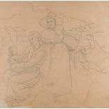 Averil Burleigh (1883-1949) Study for 'Three Generations' Pencil 46.7 x 47.7cm Provenance: The