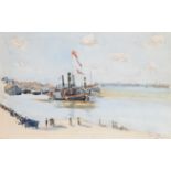 ‡Paul Maze (French 1887-1979) View of Cologne harbour Signed, dated and inscribed Paul L Maze/