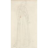 ‡Henry Lamb RA (1883-1960) Portrait of Lady Ottoline Morrell (1873-1938), full length Signed H