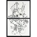 ‡After Pablo Picasso Lines and Dots Screenprint on cotton, for Bloomcraft Fabrics, c.1964 84.5 x