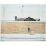 ‡Laurence Stephen Lowry RA, RBA (1887-1976) Man Lying on a Wall Signed and numbered 136/500 L S