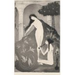 ‡Marie Laurencin (French 1883-1956) La Joueuse de Flute (The Flute Player) Signed and inscribed