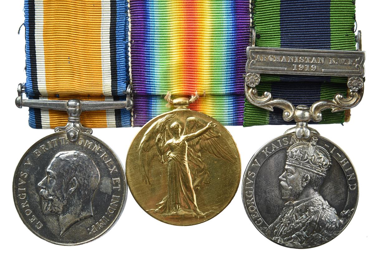 Three medals to Lieutenant Frank Cyril Dominy, Indian Army, formerly 18th London Regiment (Royal