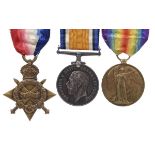 Three medals to Staff Sergeant Luther Burton, Expeditionary Force Canteen: 1914-15 Star, British War