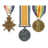 Three medal to Bombardier Robert Thomas Toop, Australian Imperial Force, who died in an accidental