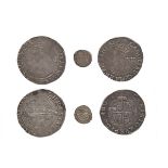 A small quantity of Stuart silver coins, including: Charles I, shilling, Tower Mint, im. crown, 5.