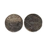 England: Aethelred II (978-1016), silver penny, long cross type, head left, rev. voided cross,