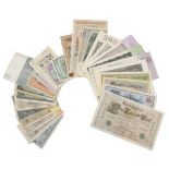 Germany: a quantity of paper money, late Imperial and inter-war period, including: one thousand