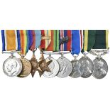 Nine medals to Sergeant Robert Jones, Bedfordshire Regiment and Royal Tank Corps: British War