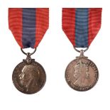 A family pair of cased Imperial Service Medals to a father and son: ISM, George V (CHARLES WILLIAM