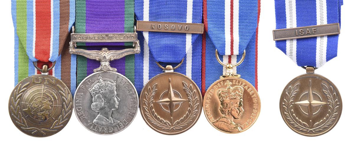 Five medals to Private R. Barkworth, Royal Logistics Corps: United Nations Medal , UNPROFOR