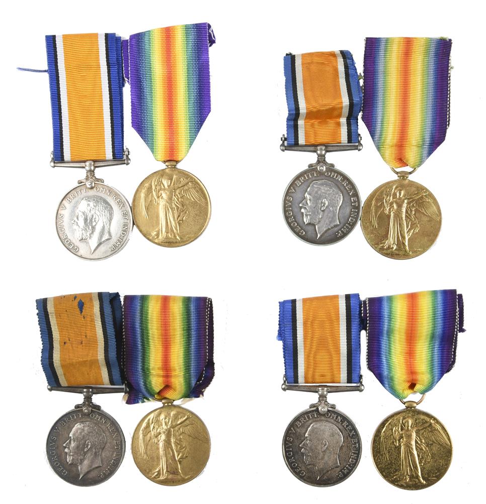 A small collection of First World War medals to the 18th Battalion London Regiment (London Irish