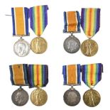 A small collection of First World War medals to the 18th Battalion London Regiment (London Irish