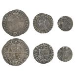 Elizabeth I, a collection of silver coins, comprising: shilling, 2nd issue, without rose or date,