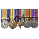 Five medals to Major Owen Christopher George, Royal Flying Corps and R.E.M.E.: British War Medal