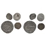 English silver coins (4): Richard II (1377-99), halfpenny, 0.53g, much clipped, otherwise about