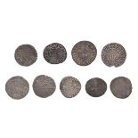 A collection of English Medieval hammered silver pennies, comprising: Henry III, short cross coinage