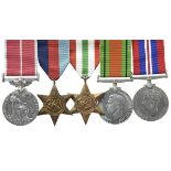 The rare Operation Husky BEM group of five medals to Corporal Frederick Charles Henry Bye, London