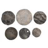 A small quantity of Tudor silver coins, comprising: Edward VI, shilling, 2nd period (1549-50), 4.