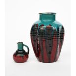 A Pottery vase designed by Dr Christopher Dresser probably Ault, fluted, shouldered form, covered in