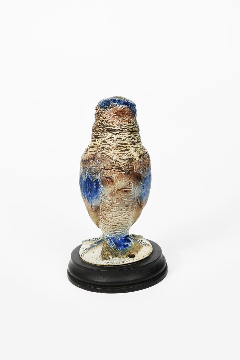 A Martin Brothers Pottery stoneware bird jar and cover by Robert Wallace Martin, dated 1892, the - Image 3 of 5