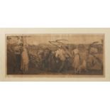 Robert Walker Macbeth (1848-1910) Harvest Moon, 1883 etching on paper, framed signed in pencil 86