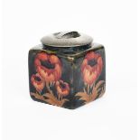 'Big Poppy' a Moorcroft Pottery biscuit box with Liberty Tudric Pewter cover designed by William