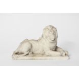 Sir William Reid Dick KCVO RA (1878-1961) Menin Gate Lion (Ypres) a plaster maquette, white