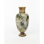 A Martin Brothers Pottery stoneware Aquatic vase by Edwin and Walter Martin, dated 1889,