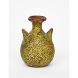 A Martin Brothers stoneware twin-handled gourd vase by Edwin & Walter Martin, dated 1898, ovoid with