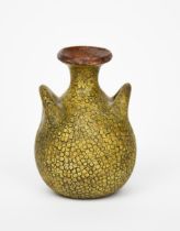 A Martin Brothers stoneware twin-handled gourd vase by Edwin & Walter Martin, dated 1898, ovoid with