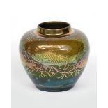 A Pilkington's Lancastrian Pottery vase by Gladys Rogers, shouldered ovoid form, painted with