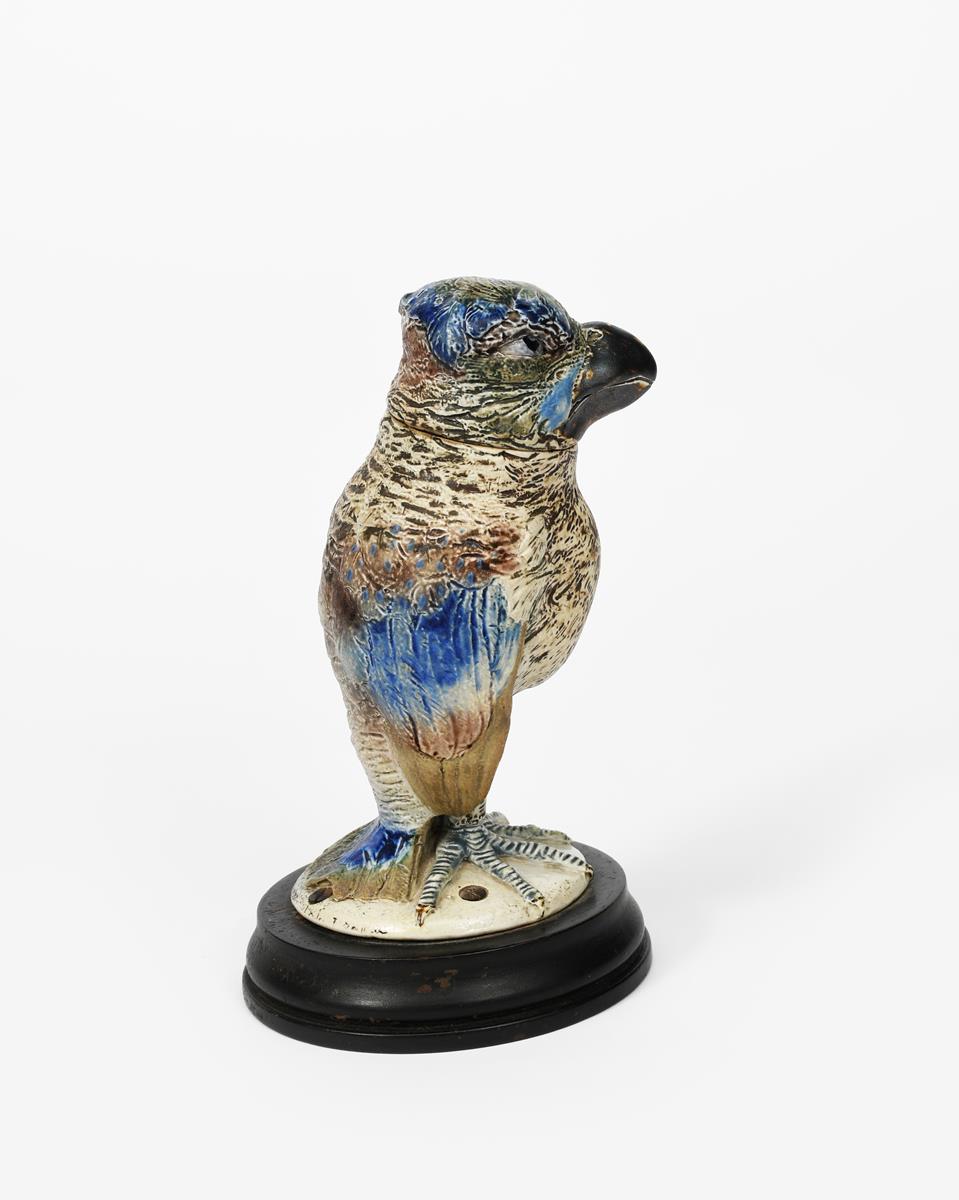 A Martin Brothers Pottery stoneware bird jar and cover by Robert Wallace Martin, dated 1892, the - Image 4 of 5