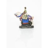 ‡ Stanley Thorogood (1873-1953) Medieval Lady on Horseback a rare earthenware sculpture on stepped