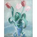 George Montague Ellwood (1875-1955) Tulips, No.3 oil on canvas board, framed signed G M Ellwood to