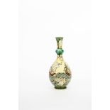 A fine Art Nouveau Della Robbia Pottery vase by Cassandra Annie Walker, dated 1896, pear-shaped with