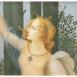 Giovanni Rocchi Head of Thalia tempera on panel after Primavera by Sandro Botticelli in the