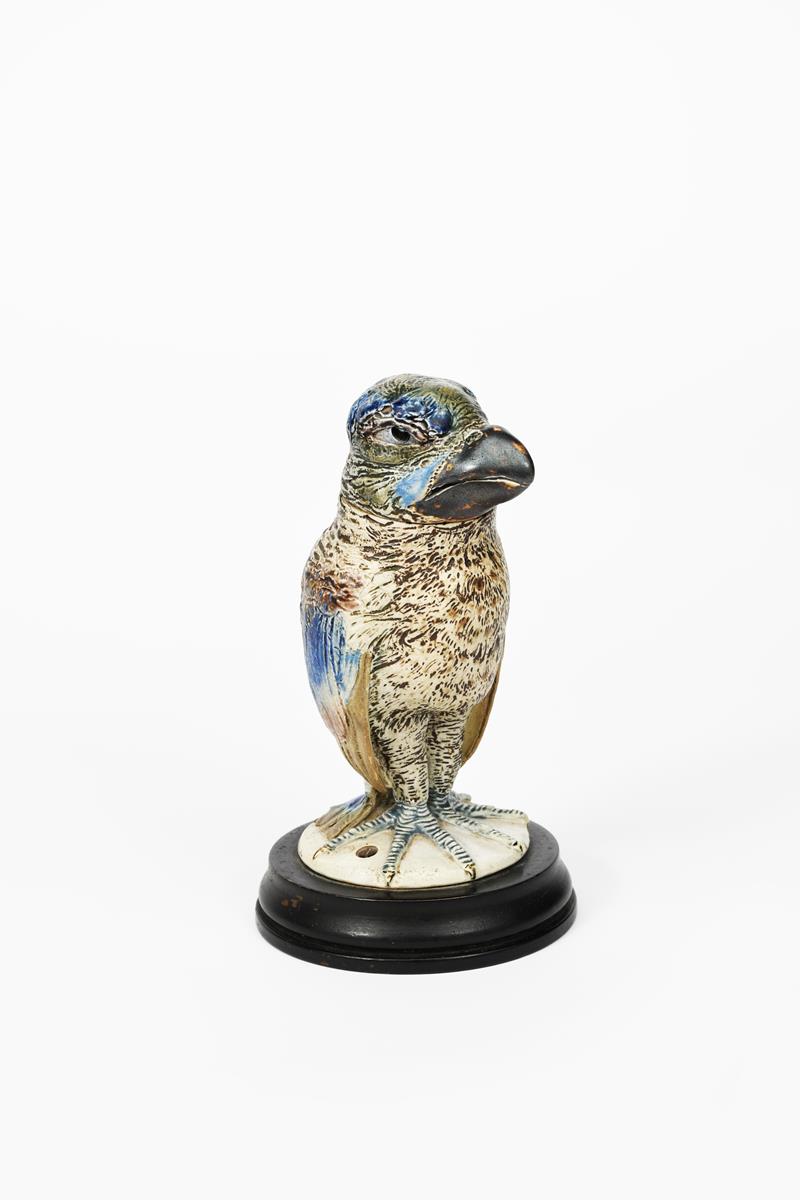 A Martin Brothers Pottery stoneware bird jar and cover by Robert Wallace Martin, dated 1892, the - Image 5 of 5