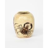 A Martin Brothers stoneware miniature Crab vase by Edwin & Walter Martin, dated 1904, shouldered